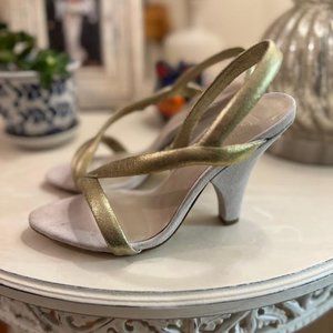 Joe's Gold Leather Strappy Heels - Size 6.5M